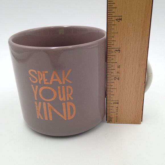 Starbucks Speak Your Kind Coffee Mug Cup 12 oz Gold Letters 2017 - Picture 8 of 8